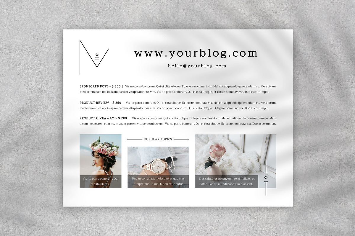 Media Kit Template, a Stationery Template by Eesome Design Studio (Photo 5 of 6)