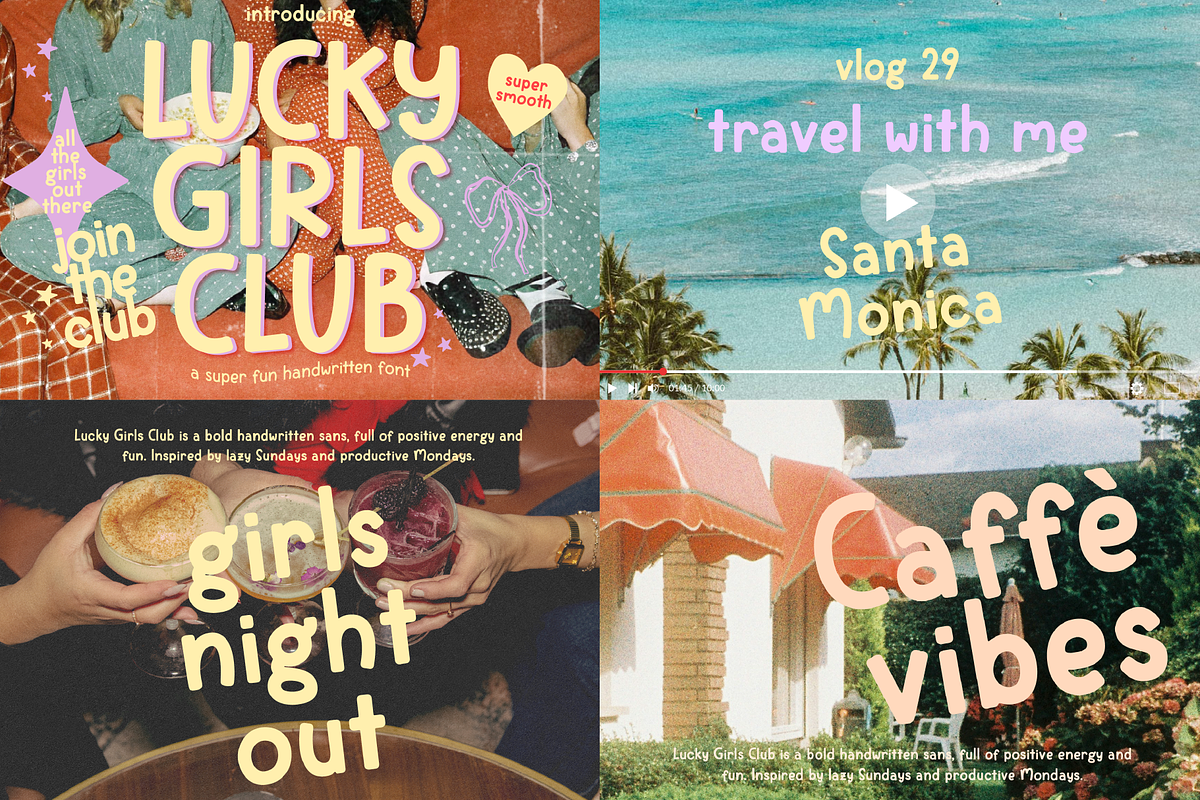 Retro Vibes Font Bundle Handwritten, a Script Font by Kaya Fonts (Photo 9 of 22)
