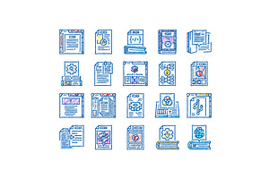 technical writer doc icons hand, an Object Illustration by pikepicture