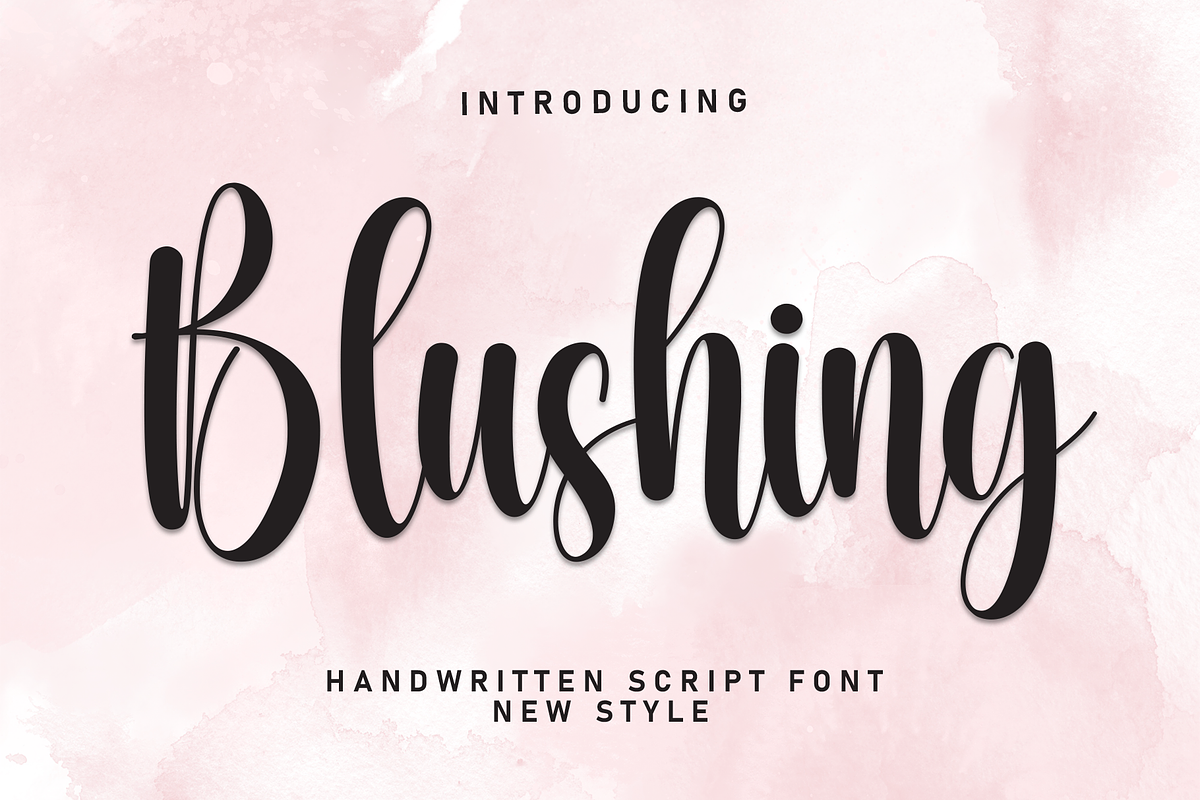 Blushing | Script Font, a Handwritten Font by Scratchones (Photo 1 of 8)