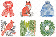 Watercolor Winter Clipart Collection, an Illustration by Black Bird Studio (Thumbnail 5 of 6)