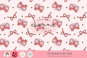 Groovy Valentine Butterfly Seamless