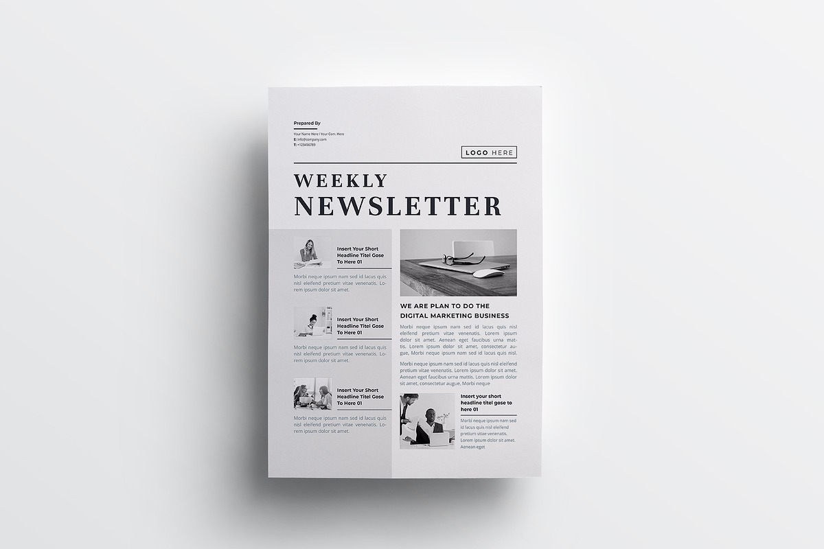 Newsletter | MS Word & Indesign, a Marketing Template by obayes (Photo 2 of 4)