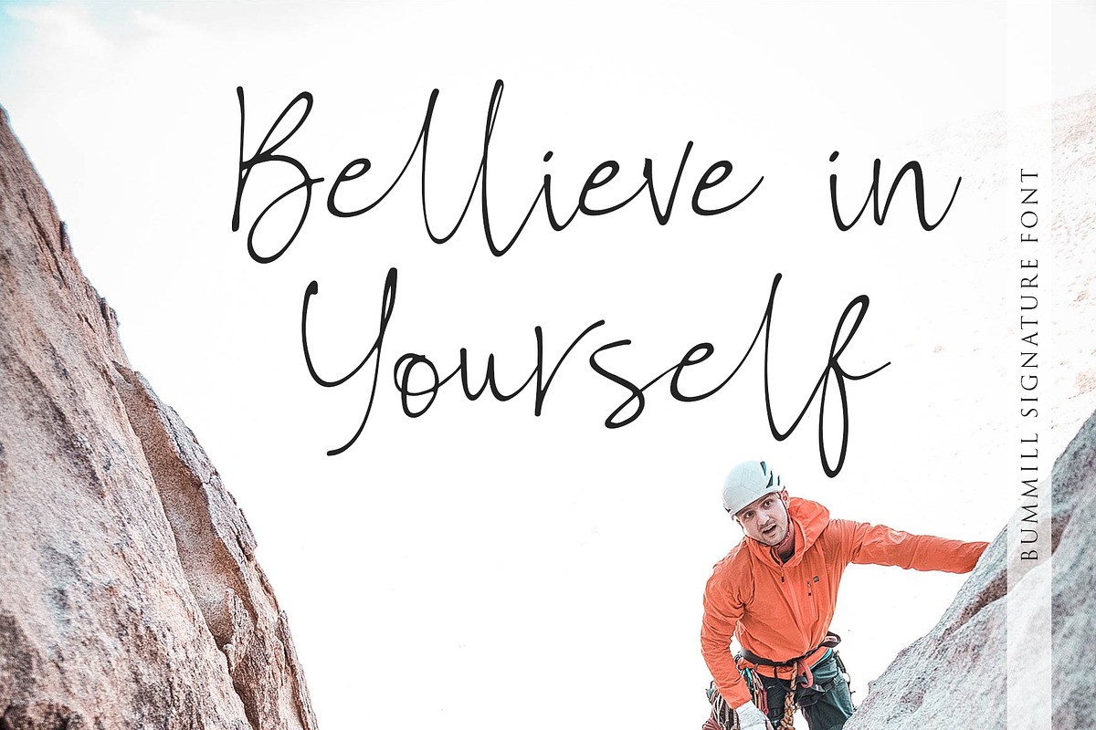 Bummill Signature Font preview 3