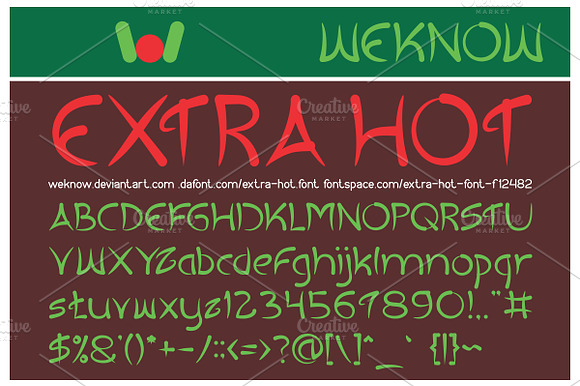 extra hot font preview 7