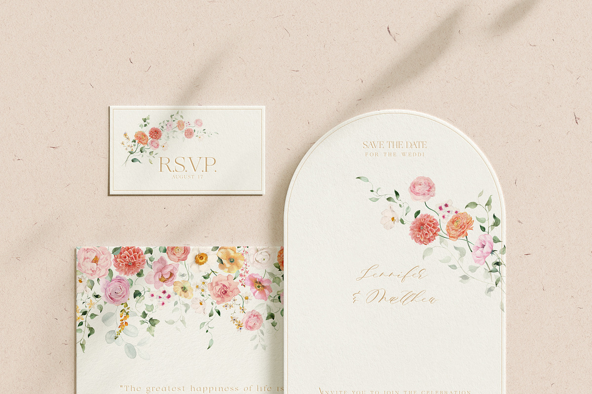 Florama Watercolor Floral Summer Set, a Decorative Illustration by Veris Studio (Photo 18 of 23)