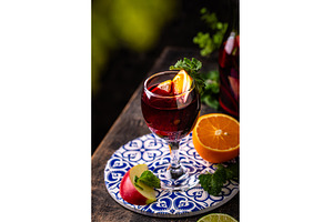Traditional Spanish sangria from red, a Food & Drink Photo by Yulia Furman
