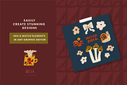 Autumn Blocks Fall Elements Clipart, a Seasonal Illustration by Olia (Thumbnail 18 of 28)