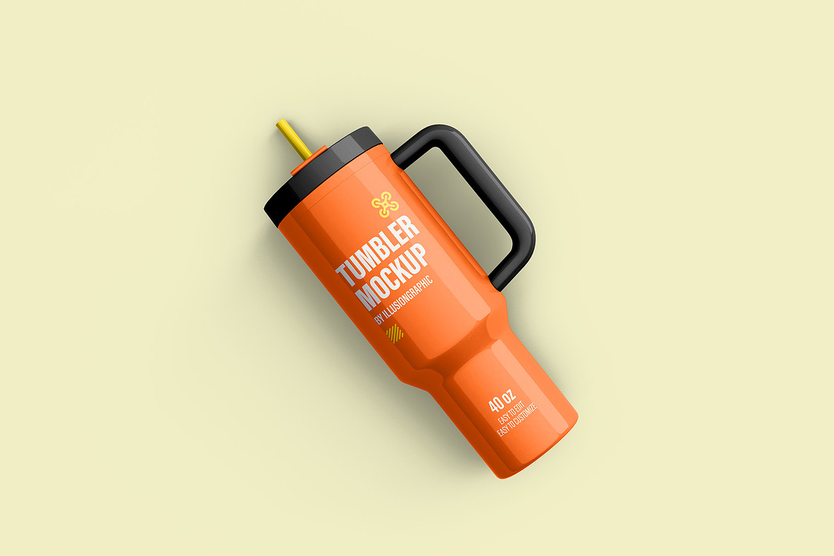 Tumbler Mockup - 6 views, a Cups & Container Mockup by Illusiongraphic (Photo 7 of 17)