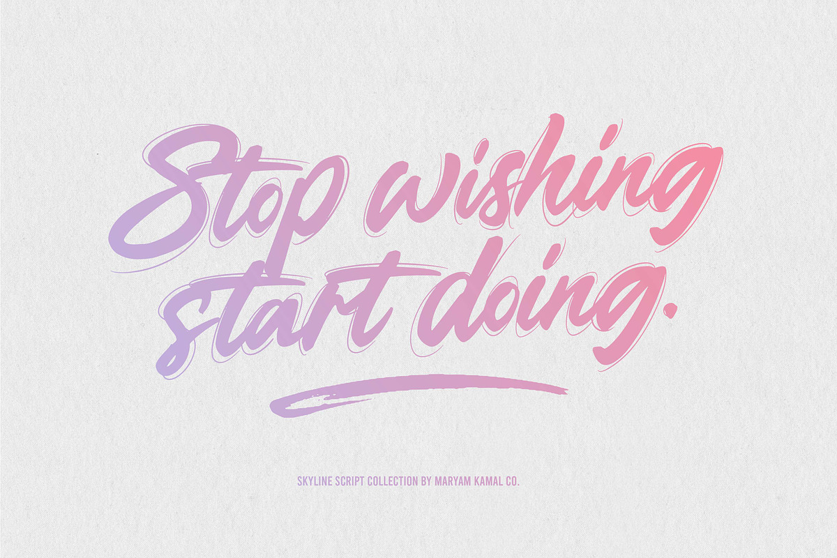 Skyline Script Font Collection, a Script Font by ReveryWorks (Photo 10 of 15)