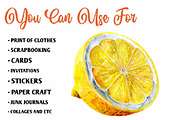 Watercolor Lemon Clipart, an Illustration by CreationArt (Thumbnail 3 of 7)