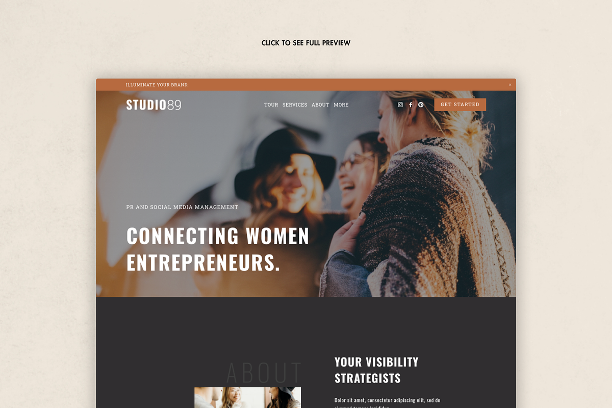 Squarespace template: Studio89, a Squarespace Template by Applet Studio (Photo 2 of 5)