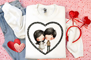 Valentine Cute Couple Clipart Bundle, an Illustration by Canvas Craft (Thumbnail 5 of 6)
