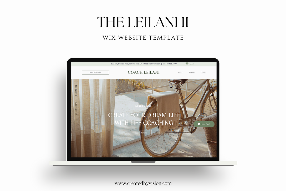 WIX Website Template, a Wix Template by CreatedbyVision LLC (Photo 1 of 2)