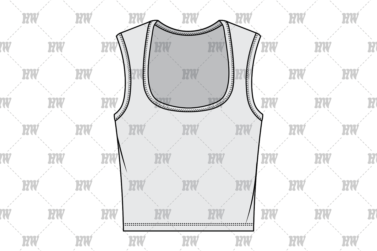 Tank Top Fashion Flat, a Shirt Mockup by haydenwentworth (Photo 2 of 3)