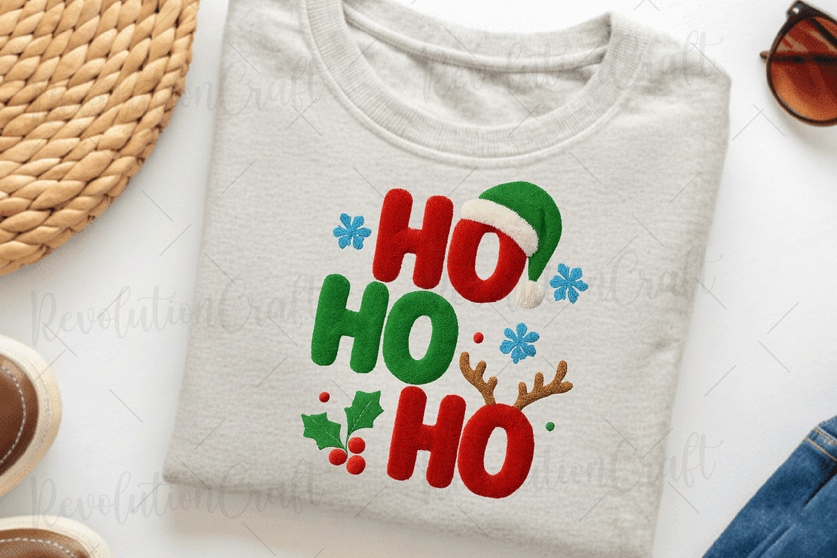 Ho Ho Ho, Embroidery Christmas Png, an Illustration by OK Design (Photo 6 of 6)