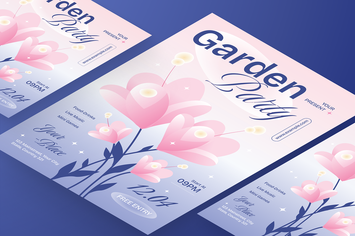 Garden Party Flyer, a Flyer Template by Annora Studio (Photo 6 of 6)