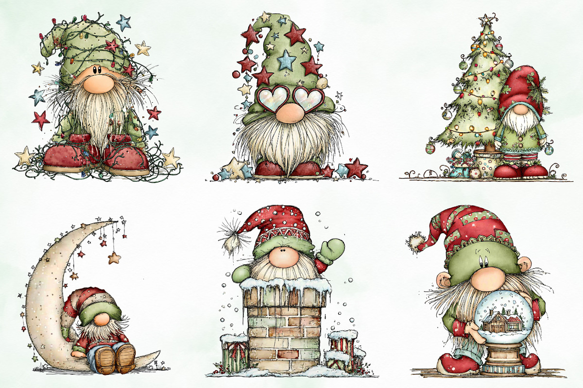 Whimsical Christmas Fluffy Gnome PNG, an Illustration by Creative Art (Photo 3 of 11)