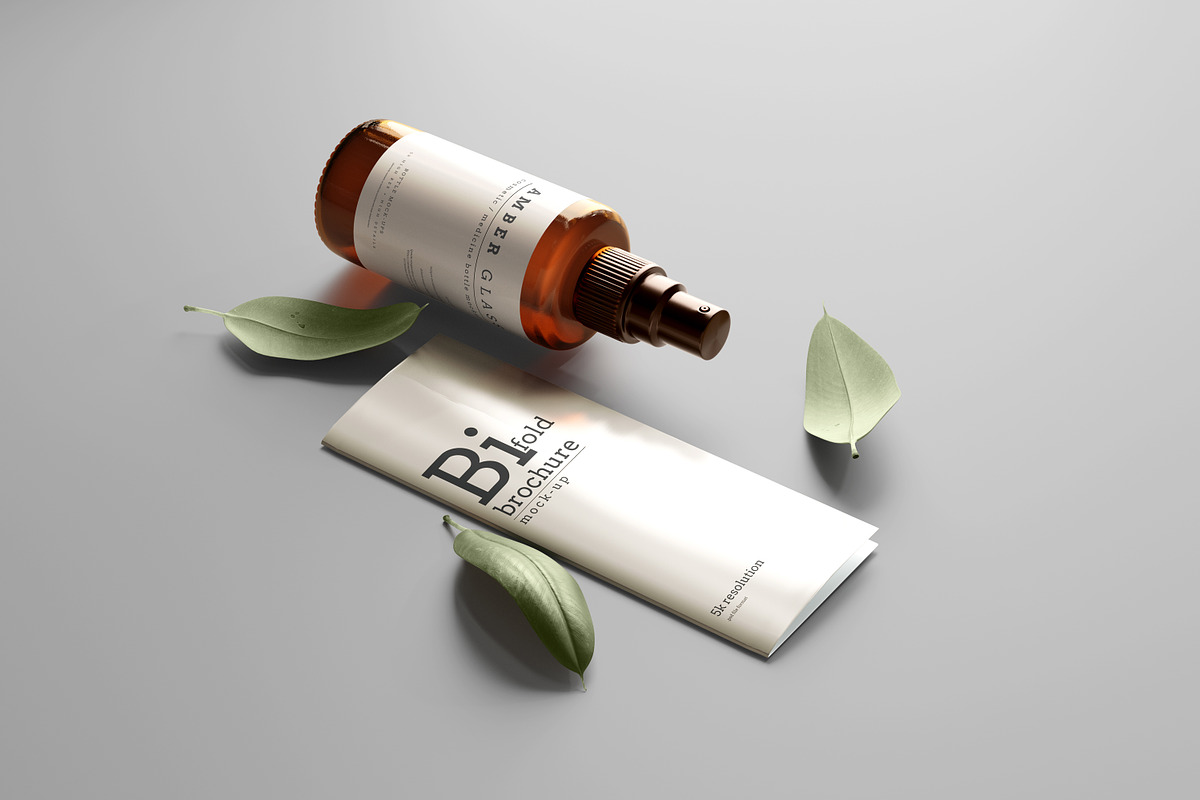 Amber Glass Spray Bottle Mockups, a Cups & Container Mockup by pmvch (Photo 6 of 10)