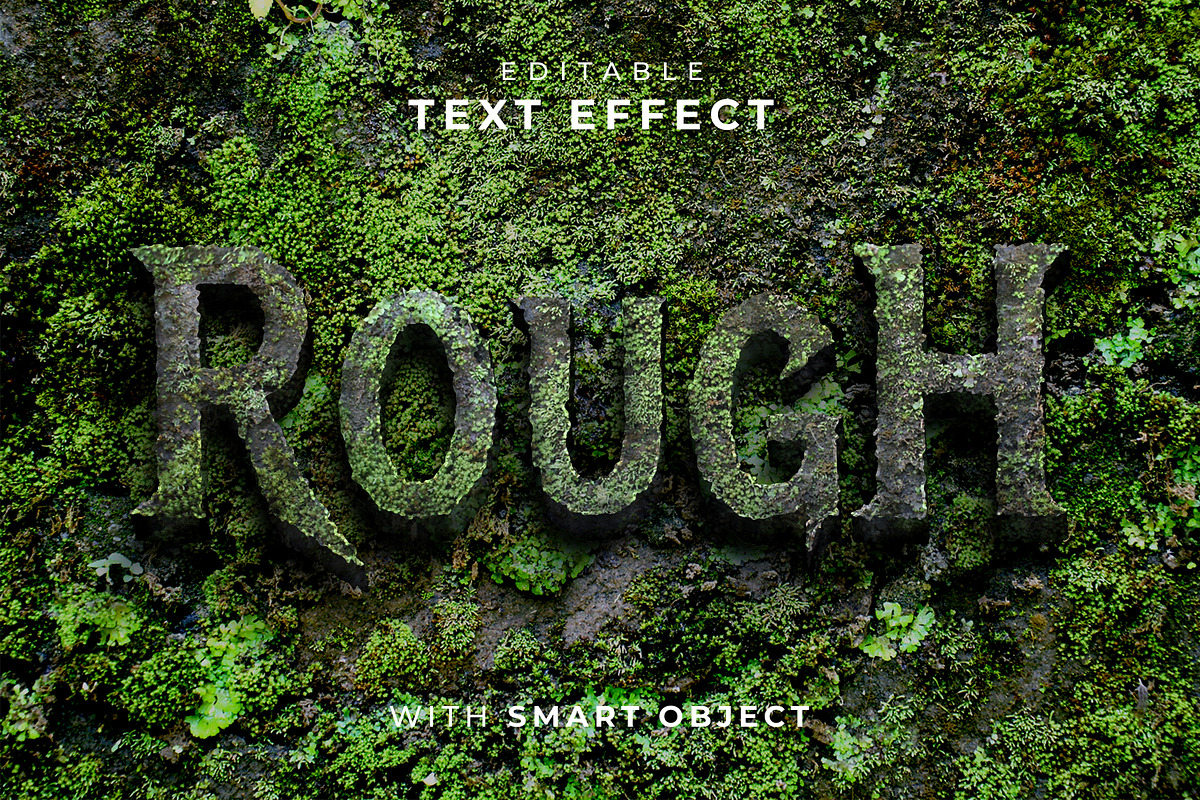 rough text effect psd mockup, a Layer Style Add-On by yokbisayok