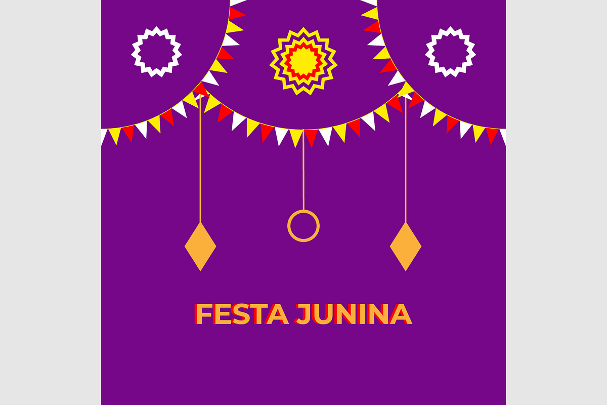 Festa Junina Design, a Decorative Illustration by Lakhan1998 (Photo 3 of 4)