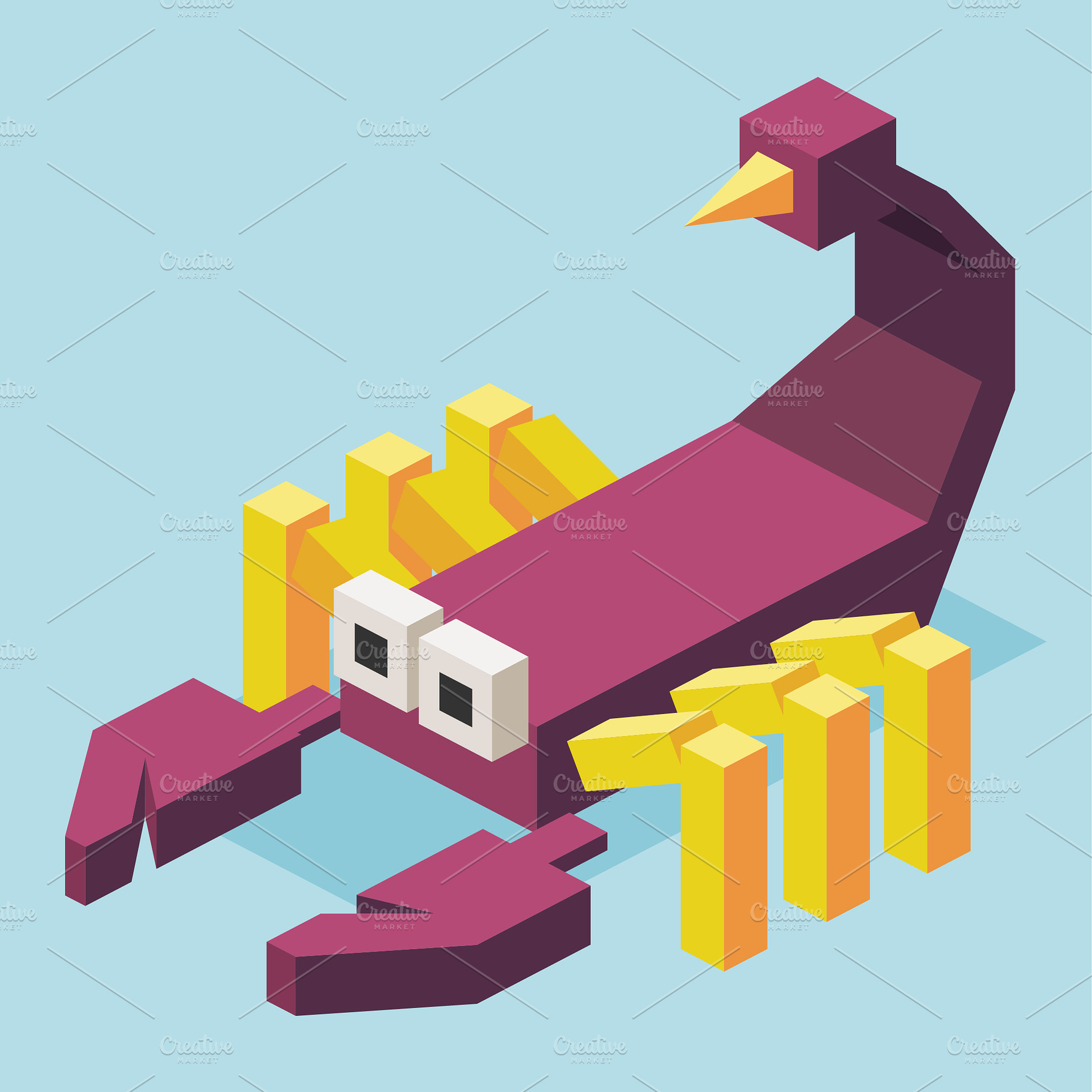3D Illustration Isometric Collection, an Animal 3D Model by Designbytowo (Photo 9 of 16)