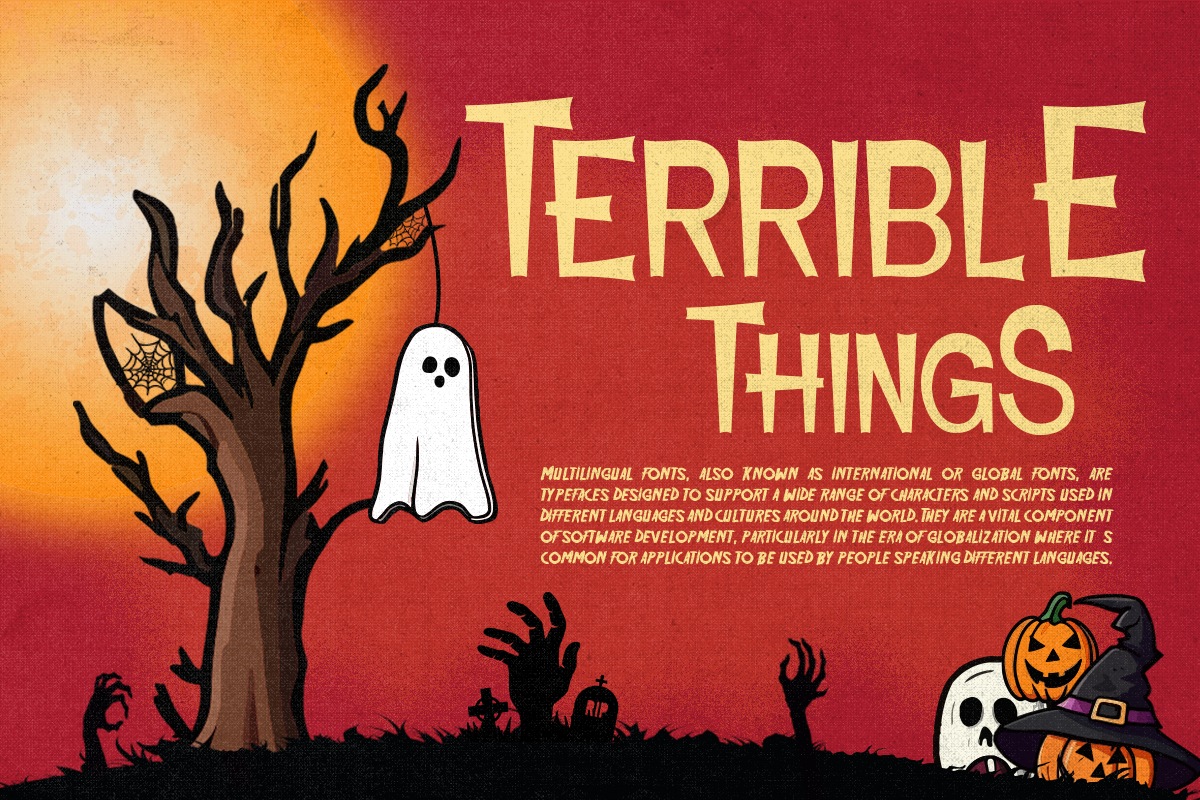 Scary Grave - Spooky Halloween Font, a Handwritten Font by Pandeka Studio (Photo 8 of 9)