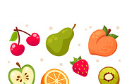 Flat Hand Drawn Fruit Set, a Food Illustration by MISS CHATZ (Thumbnail 3 of 3)