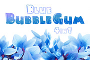 Blue Bubblegum: 4 in 1, a Sans Serif Font by Daria Volyanskaya (Thumbnail 1 of 7)