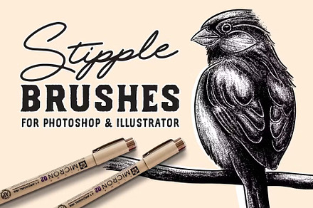 Stipple Brushes Photoshop And AI