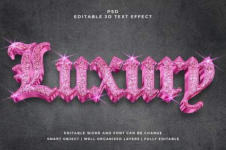 Luxury Pink 3d Text Effect Style, a Layer Style Add-On by designermdnazir