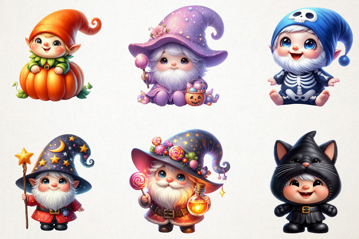 Halloween Cute Smiling Baby Gnome Su, an Illustration by RobertsArt (Photo 6 of 7)