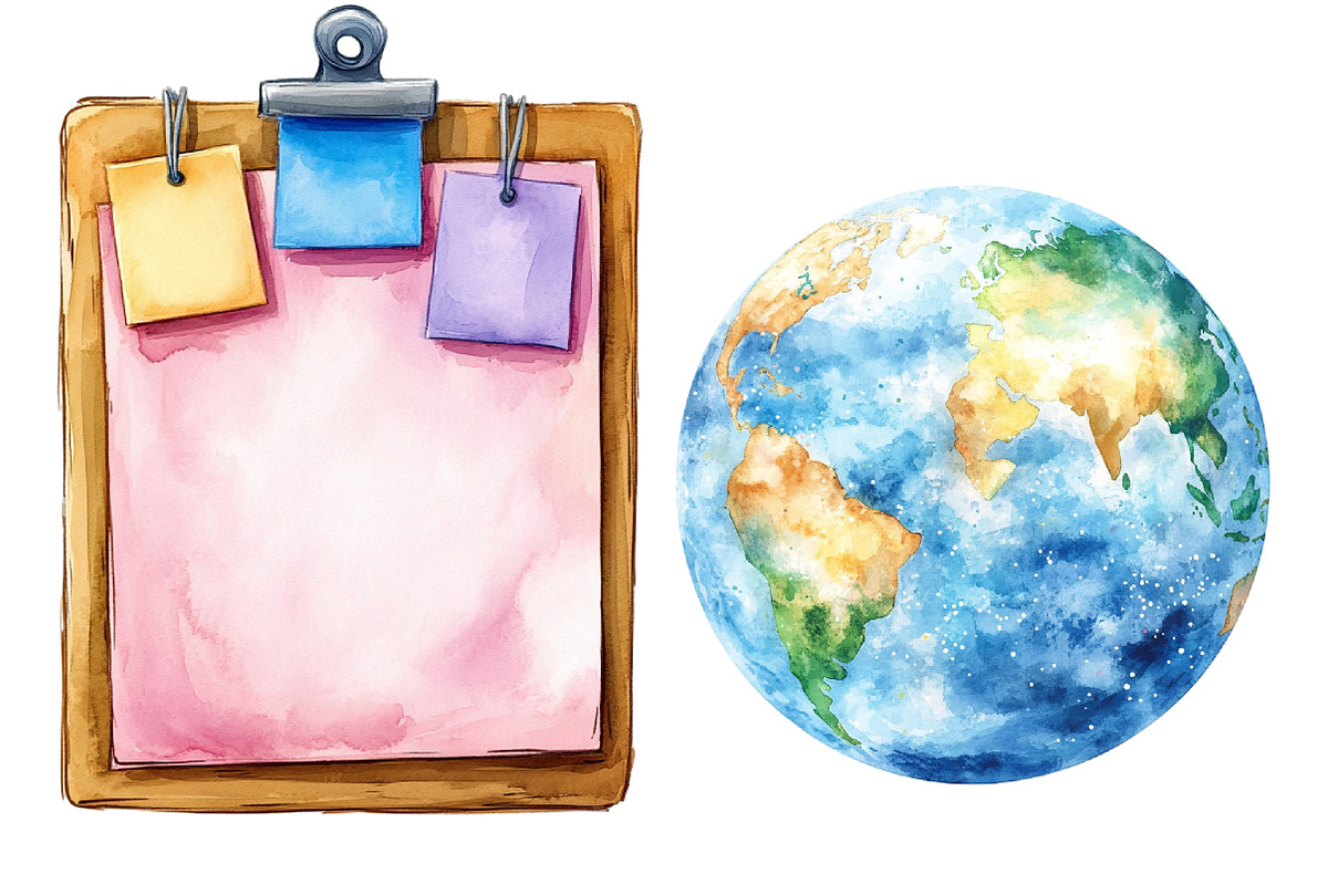 Pastel Teacher's Life Clipart, an Illustration by Designworld (Photo 5 of 6)