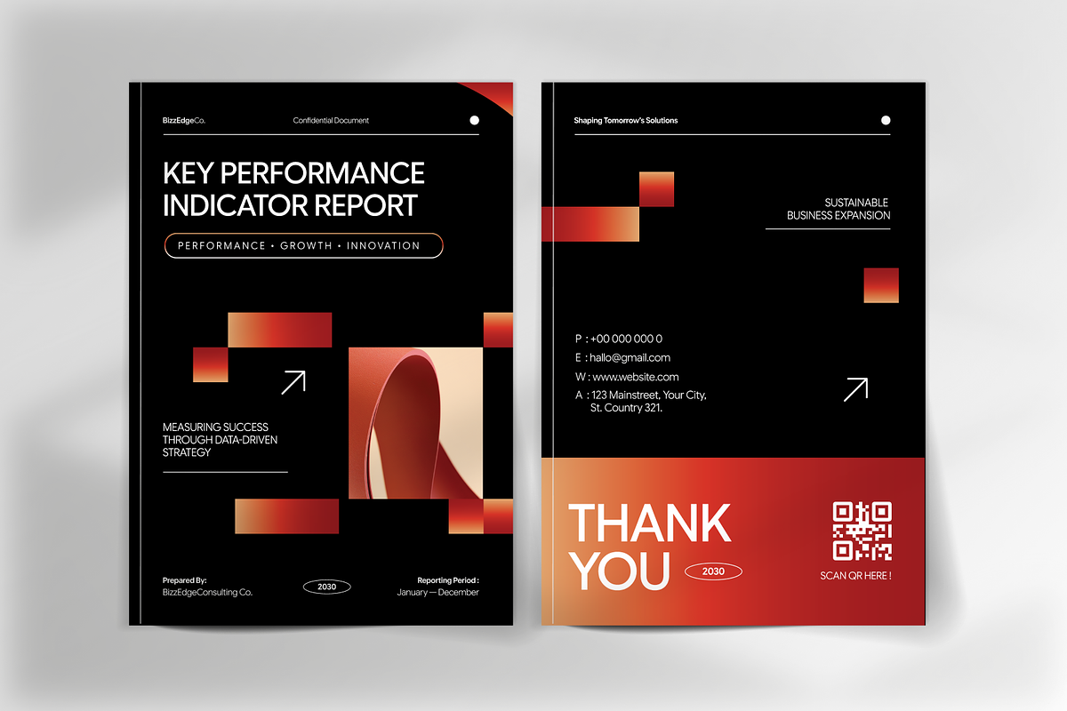 Company Key Performance Report, a Brochure Template by Annora Studio (Photo 4 of 6)