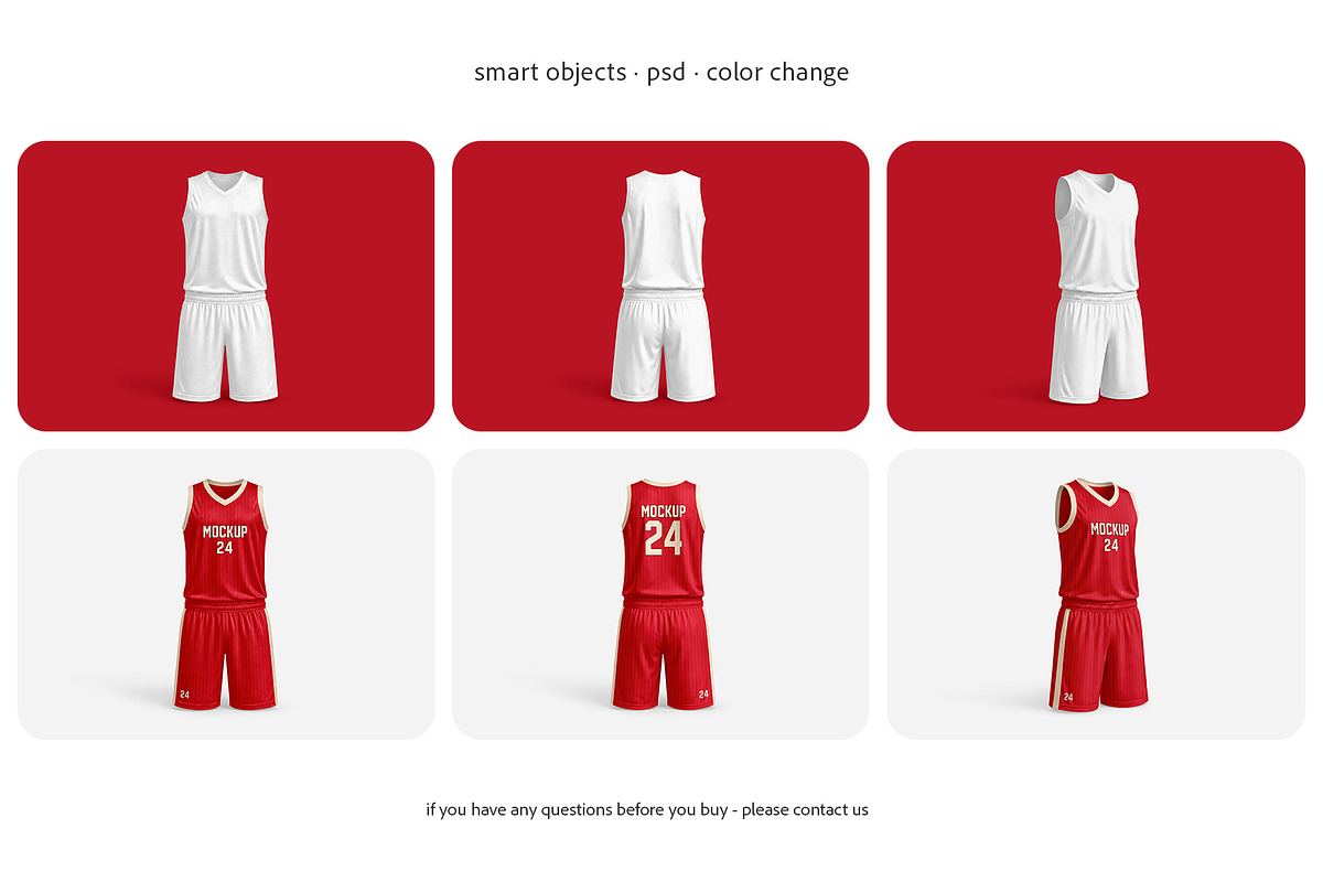 Basketball Kit Mockup Set, a Shirt Mockup by Country4k (Photo 4 of 4)