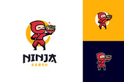 Ninja Ramen Mascot Logo, a Branding & Logo Template by tkzgraphic (Thumbnail 1 of 2)