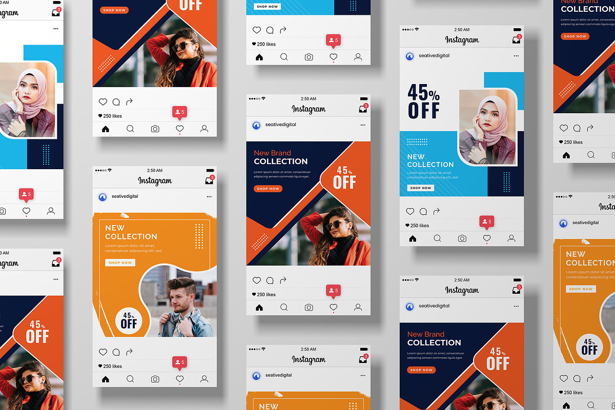 Fashion Sale Instagram Set Post, a Social Media Template by UI_Expert (Photo 1 of 2)