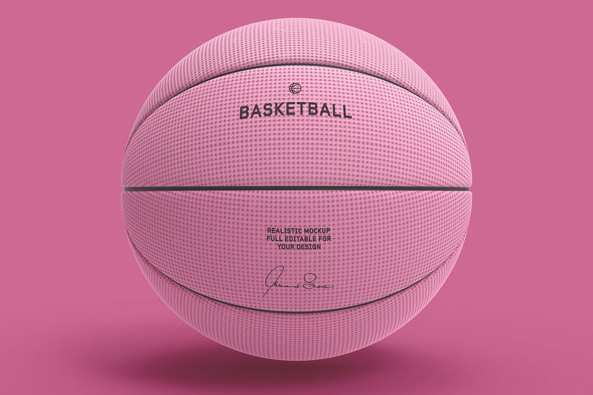 Basketball Mockup, an Advertising Mockup by skybluecreative (Photo 1 of 2)