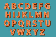 Retro style alphabet, an Education Illustration by sibgat (Thumbnail 2 of 3)