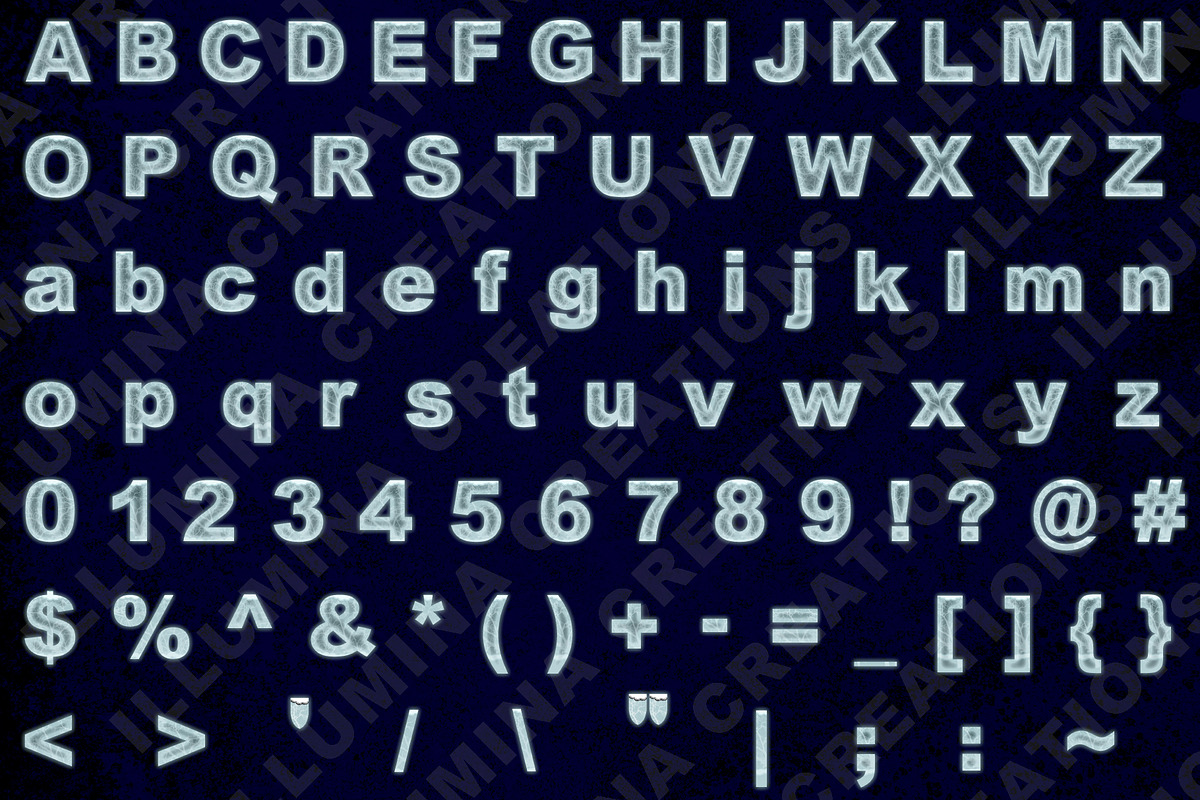 Ice Glacies - Frozen Icy Bitmap Font, a Font by Illumina Creations (Photo 4 of 4)