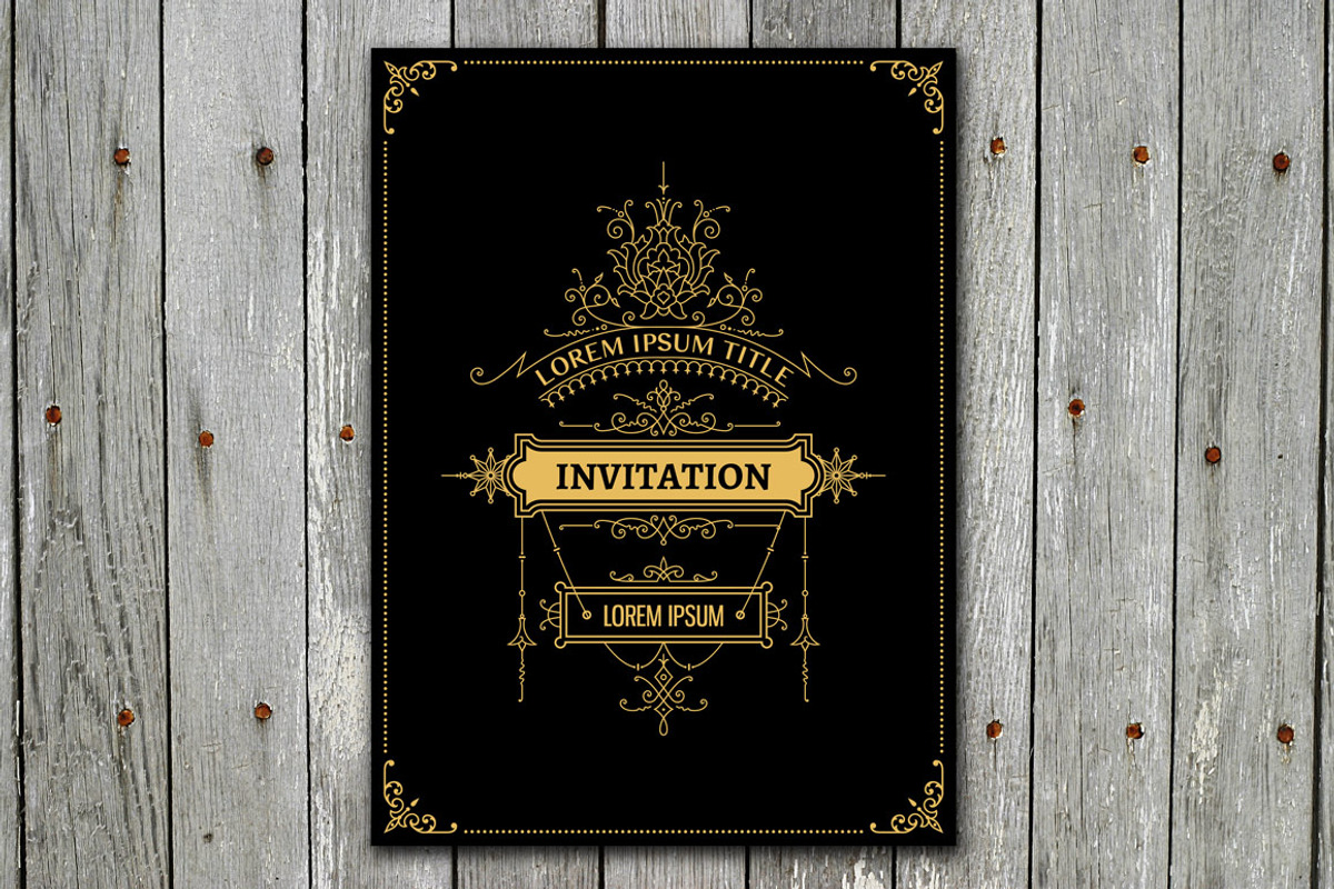 Invitation card with Floral Ornament, a Card Template by Azat1976