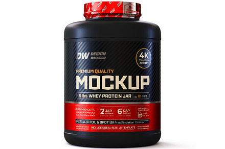 5 lbs Whey Protein Jar Mockup B1-Pro