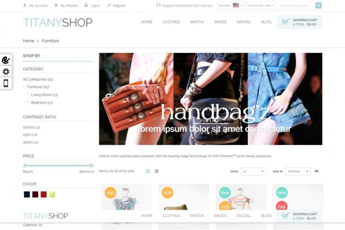 Titany - Free Magento 1.9 Theme, a Websites & App Template by giao.trinh (Photo 3 of 3)