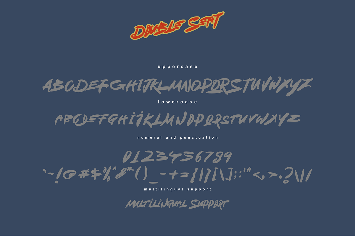 Double Seat, a Font by Mozyen Studio (Photo 8 of 11)