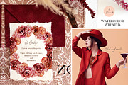 Boho floral watercolor red flowers, an Illustration by AnnaTkachi (Thumbnail 5 of 8)