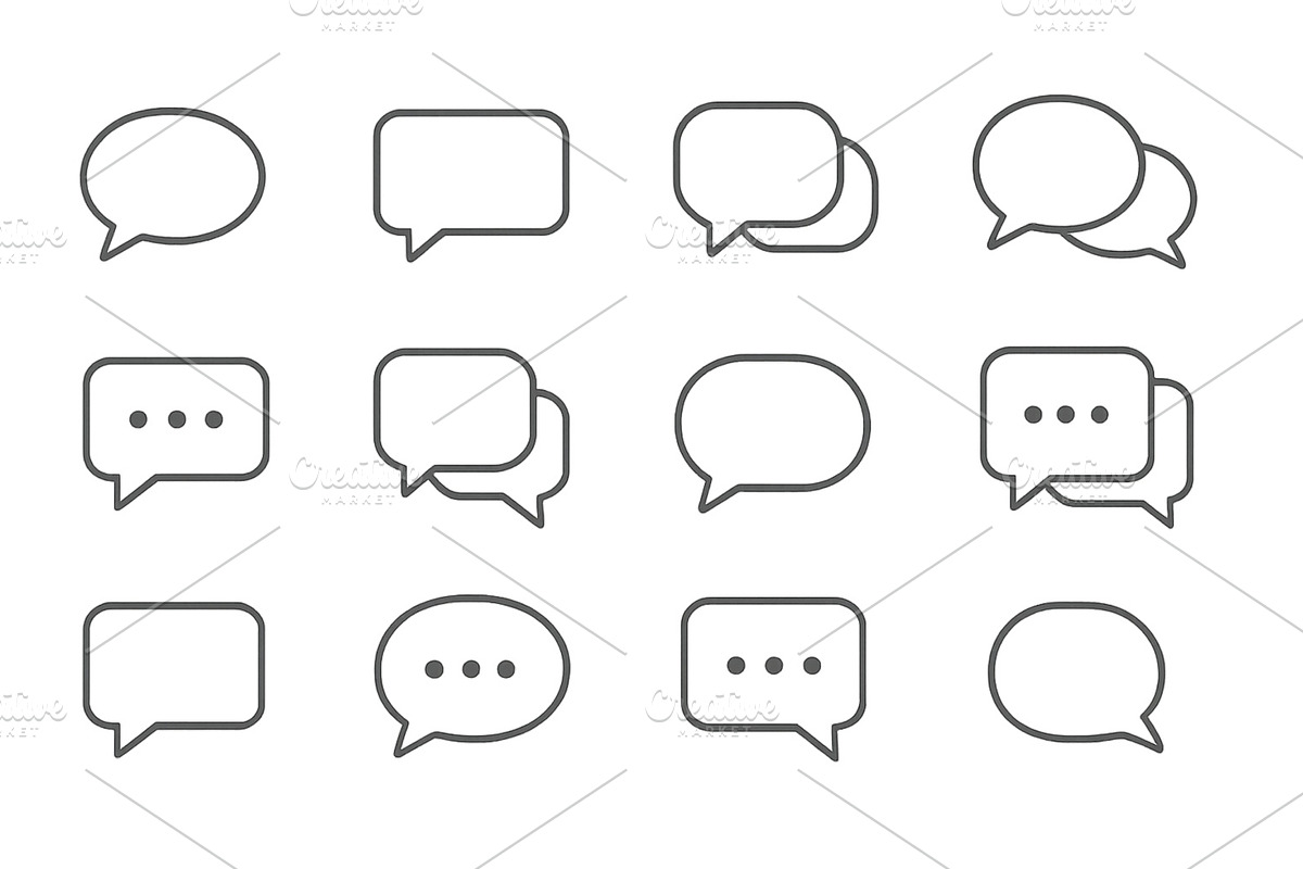 Various speech bubbles in different, an Illustration by ZinetroN