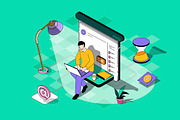 Business Isometric Web Illustrations, a Templates & Theme by alexdndz (Thumbnail 10 of 21)
