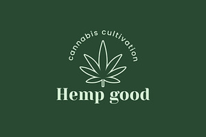 Cannabis logo illustration, a Branding & Logo Template by Dyn Studio