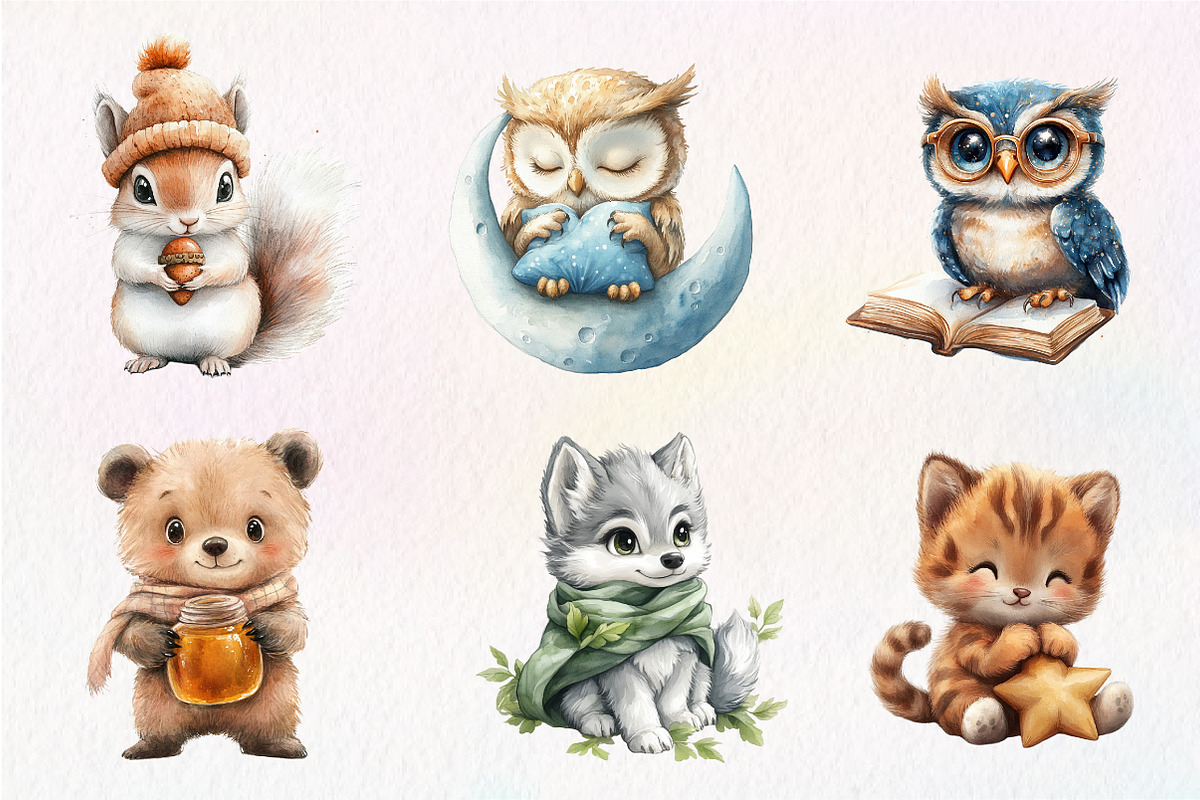 Sweet Forest Friends, Cute Baby, an Illustration by CreationArt (Photo 9 of 9)