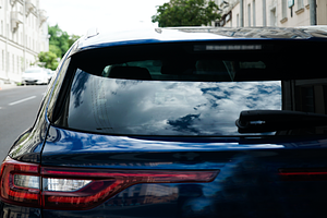 Rear Window Car Mockup Outdoors